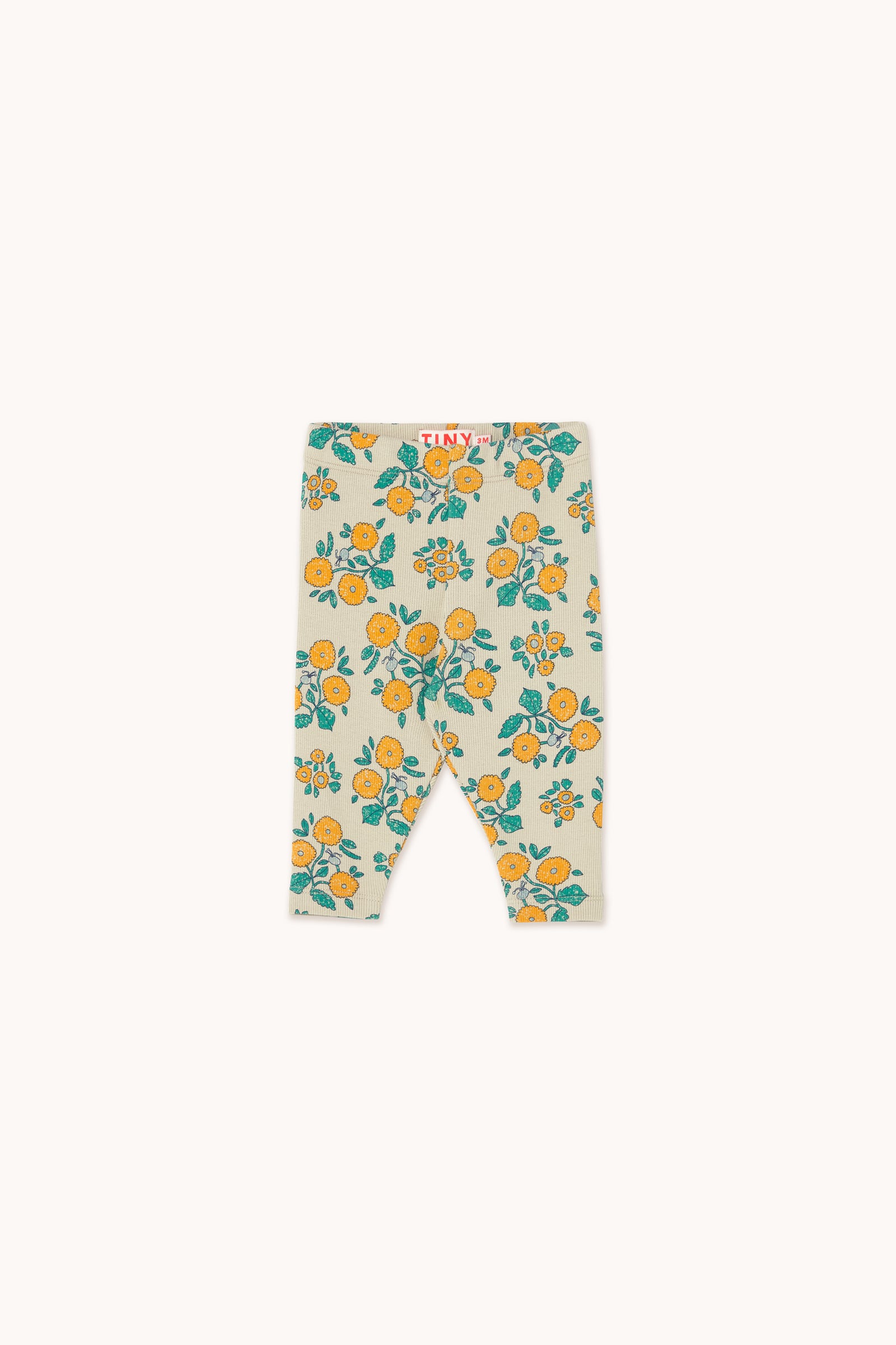 tinycottons/FLOWERS BABY PANT-dark vanilla
