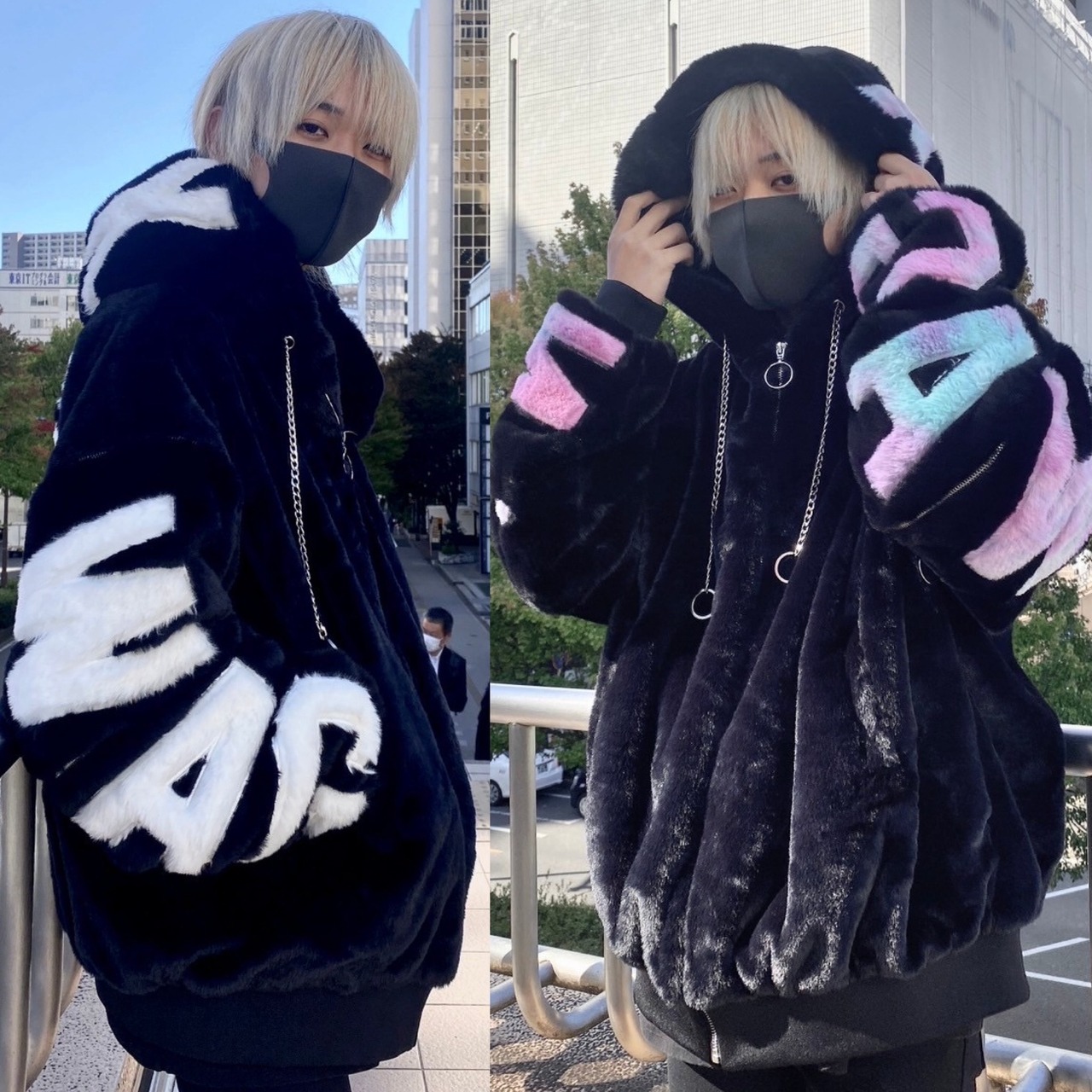 THICC newjackswag 3way ハイクオリティ ファーブルゾン アウター 冬服