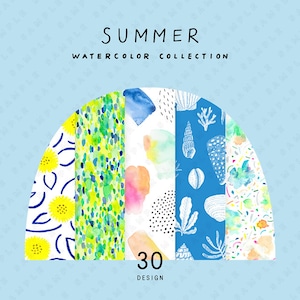 夏の水彩素材集 Summer Watercolor Collection