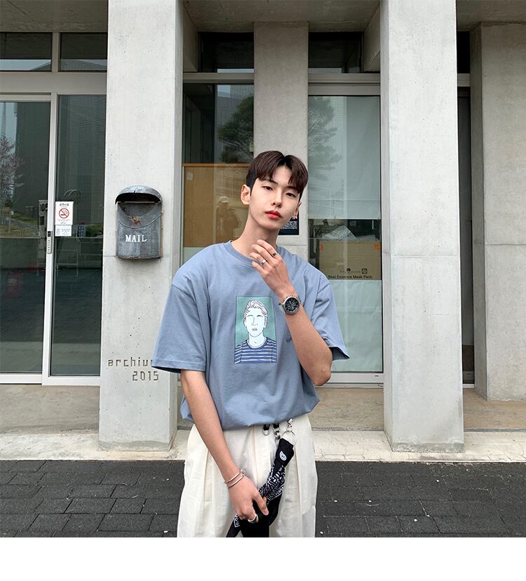 全2色 Tシャツ カットソー プリント カジュアル おしゃれ