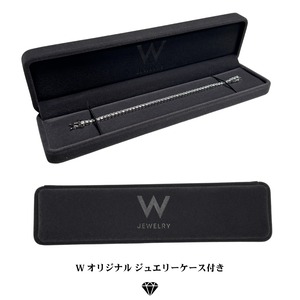 【4mm】W Jewelry Moissanite "Tennis Chain Necklace" Silver