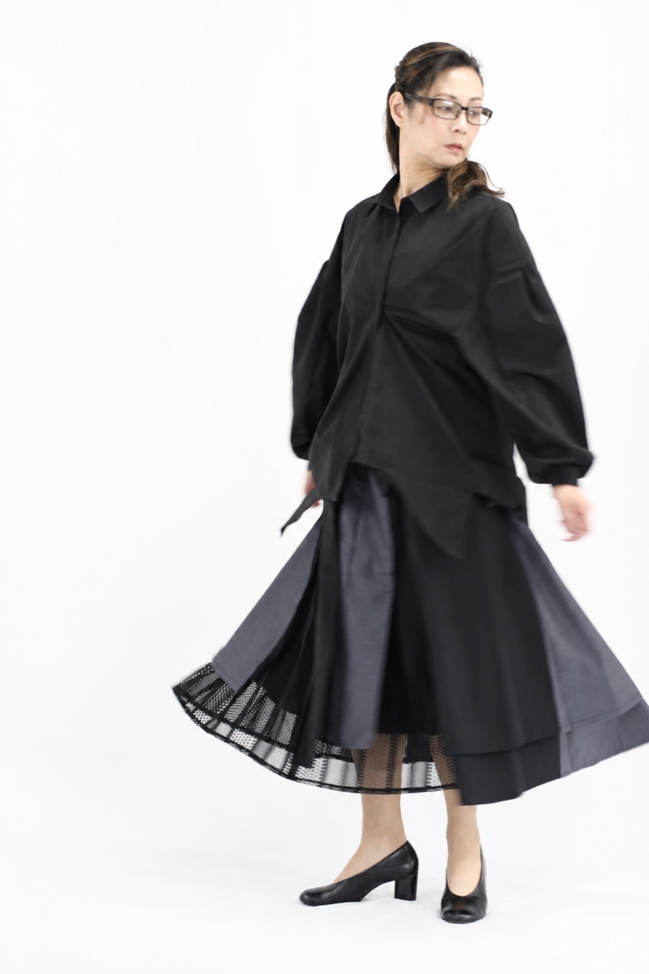 【Parc.1】Lace layered flare skirt(102-116331)