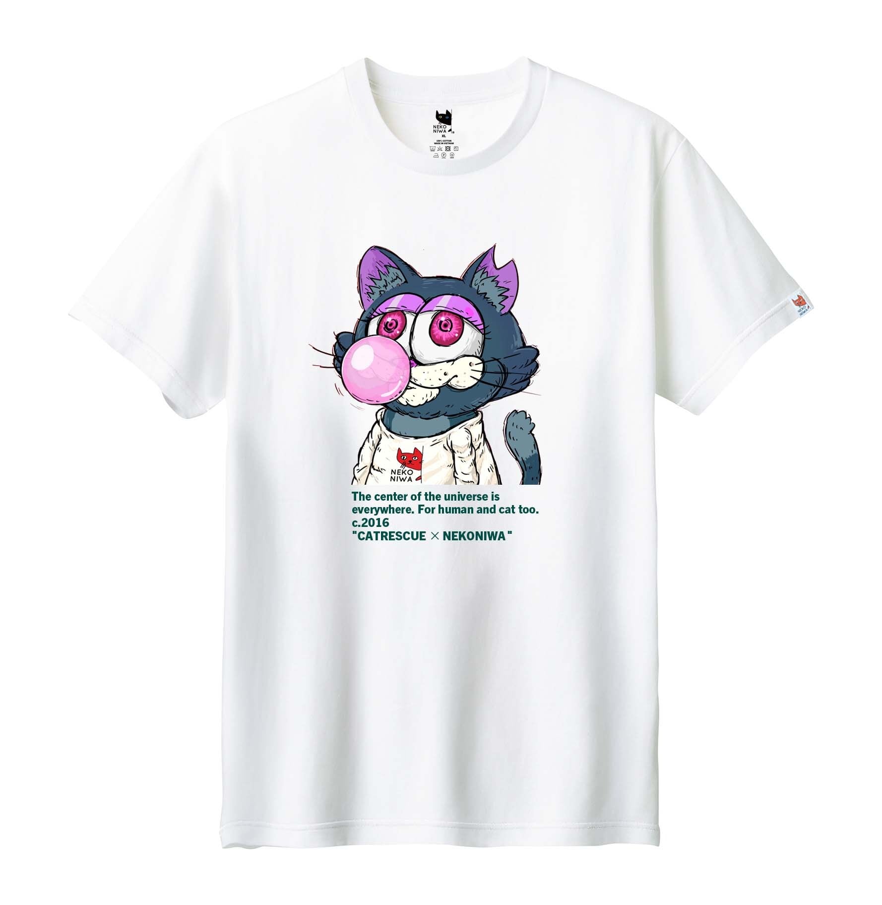 【CatRescue】Chewing-gum Cat T-shirt　★全国送料無料!!★