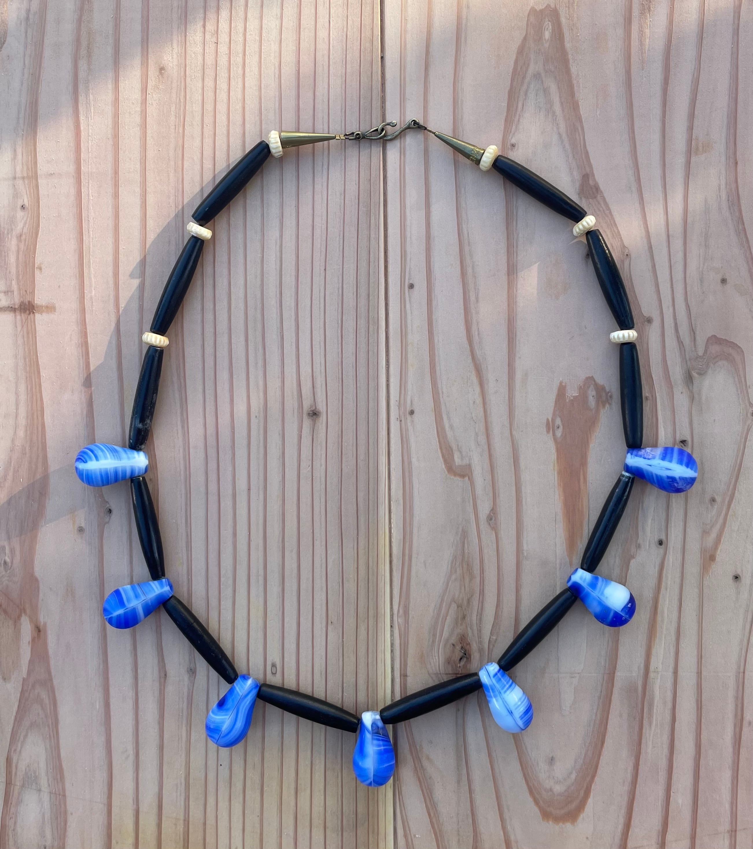 【ケンジン】ビンテージ ガラスビーズ ネックレス/VINTAGE  GLASS BEADS NECKLACE "KENZIN"