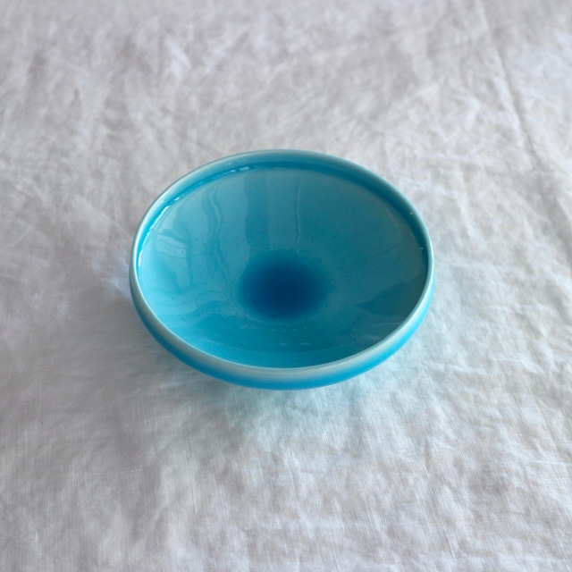 A012【川戸圭介】水面釉4寸切立皿