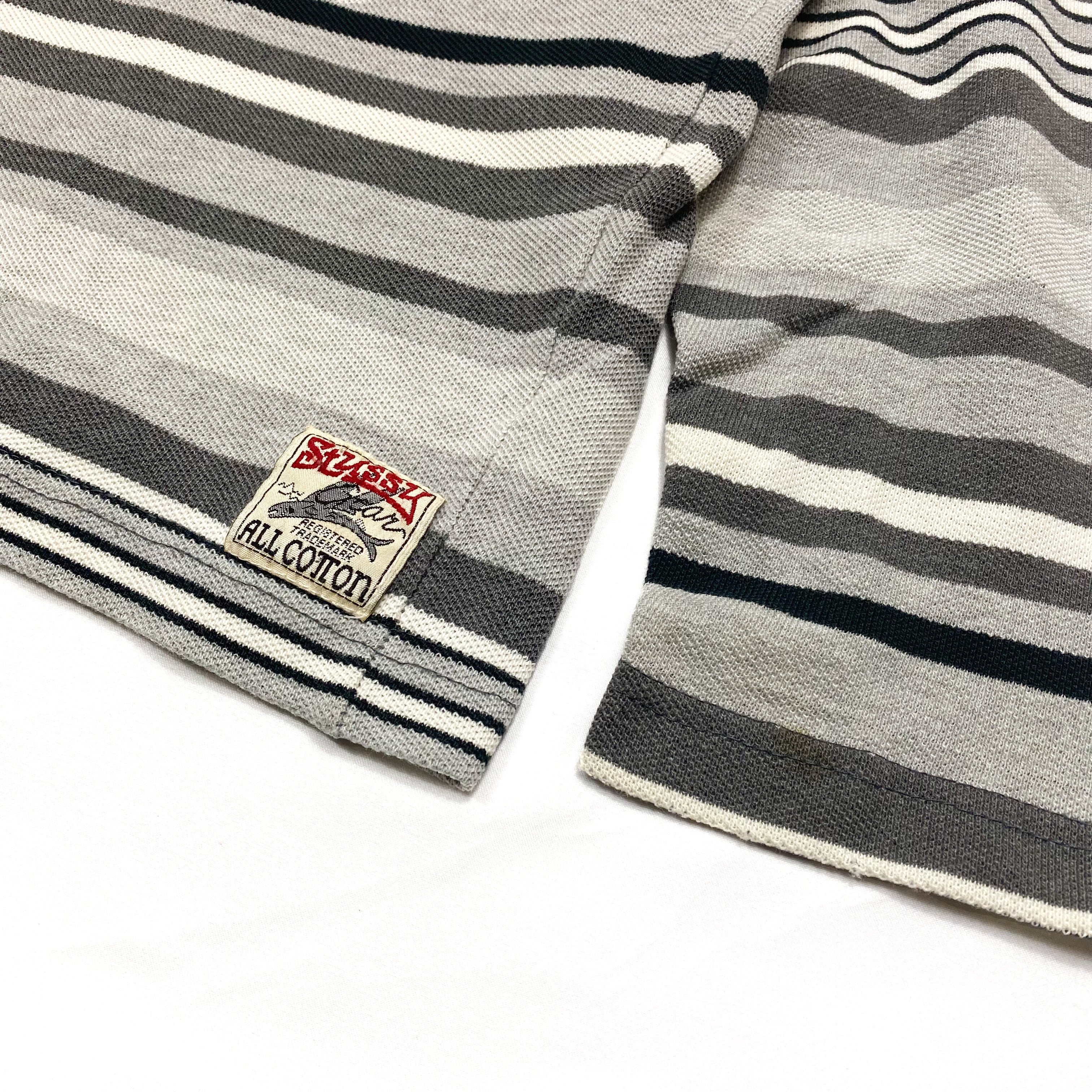 90's Old Stussy Multi Border L/S T-Shirt / オールドステューシー