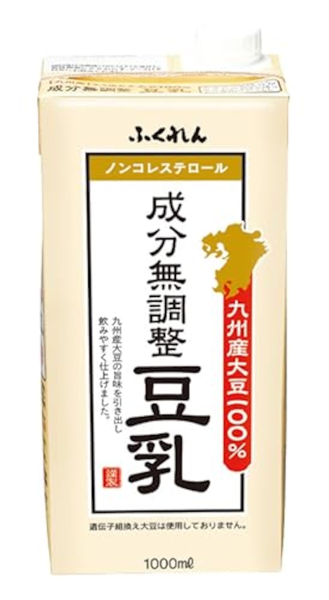 ふくれん 九州産大豆成分無調整豆乳 1L×6個