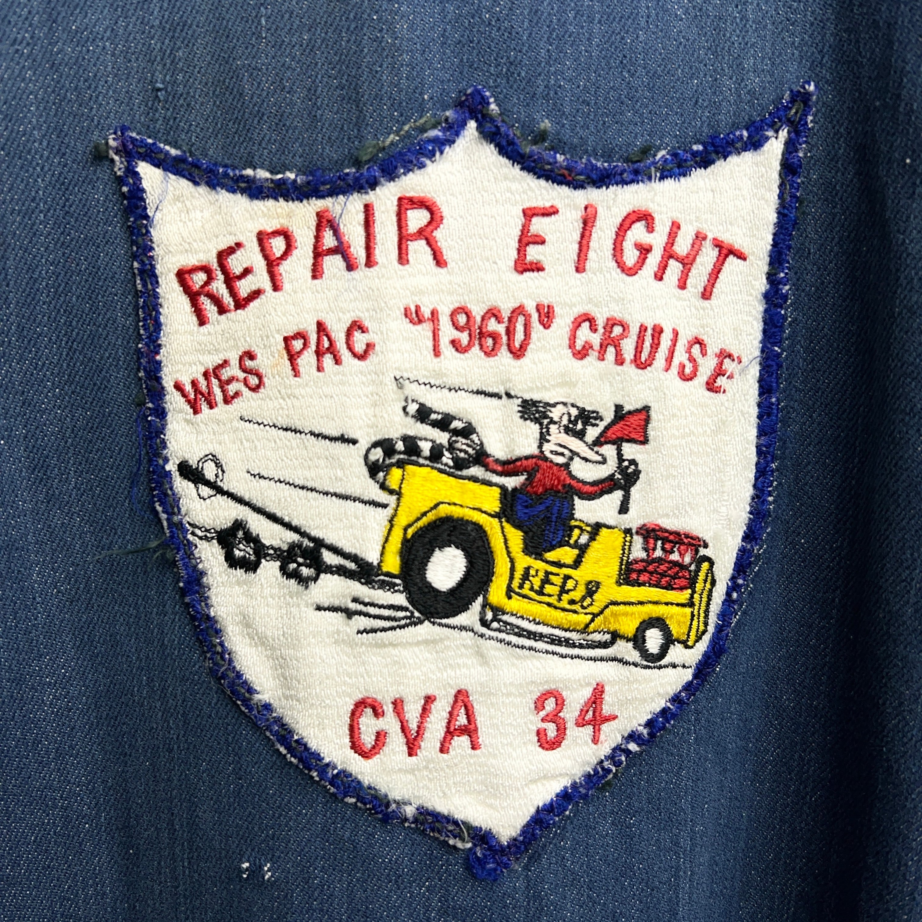 1960's U.S.NAVY Souvenir Denim Coverall Jacket VATDYE 60年代