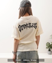 ◆ロゴアップリケ刺繍 ピグメントTシャツ◆gt-6252-262