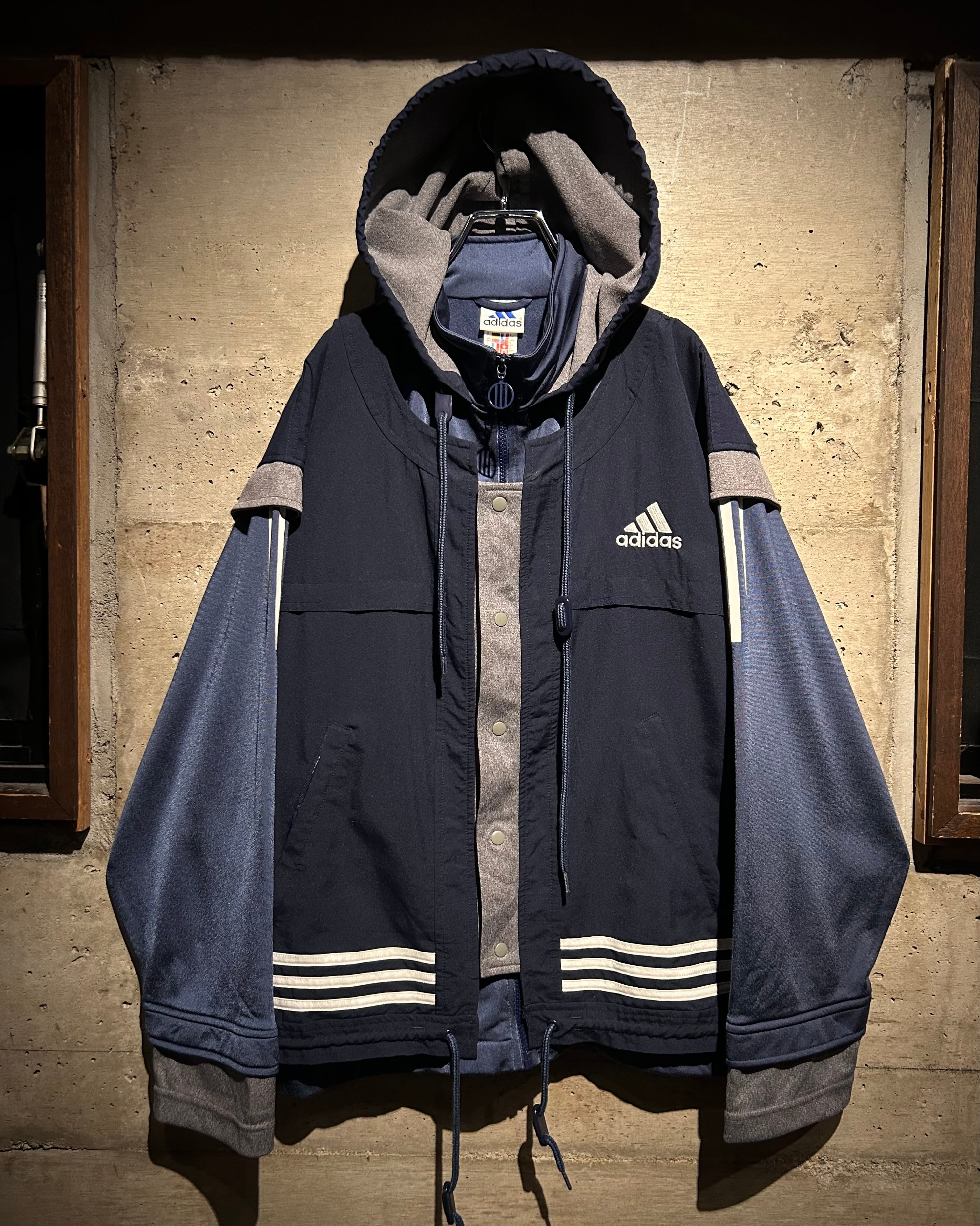 90s アディダス アウター　 SKI デカロゴ　美品 Caka】90's 