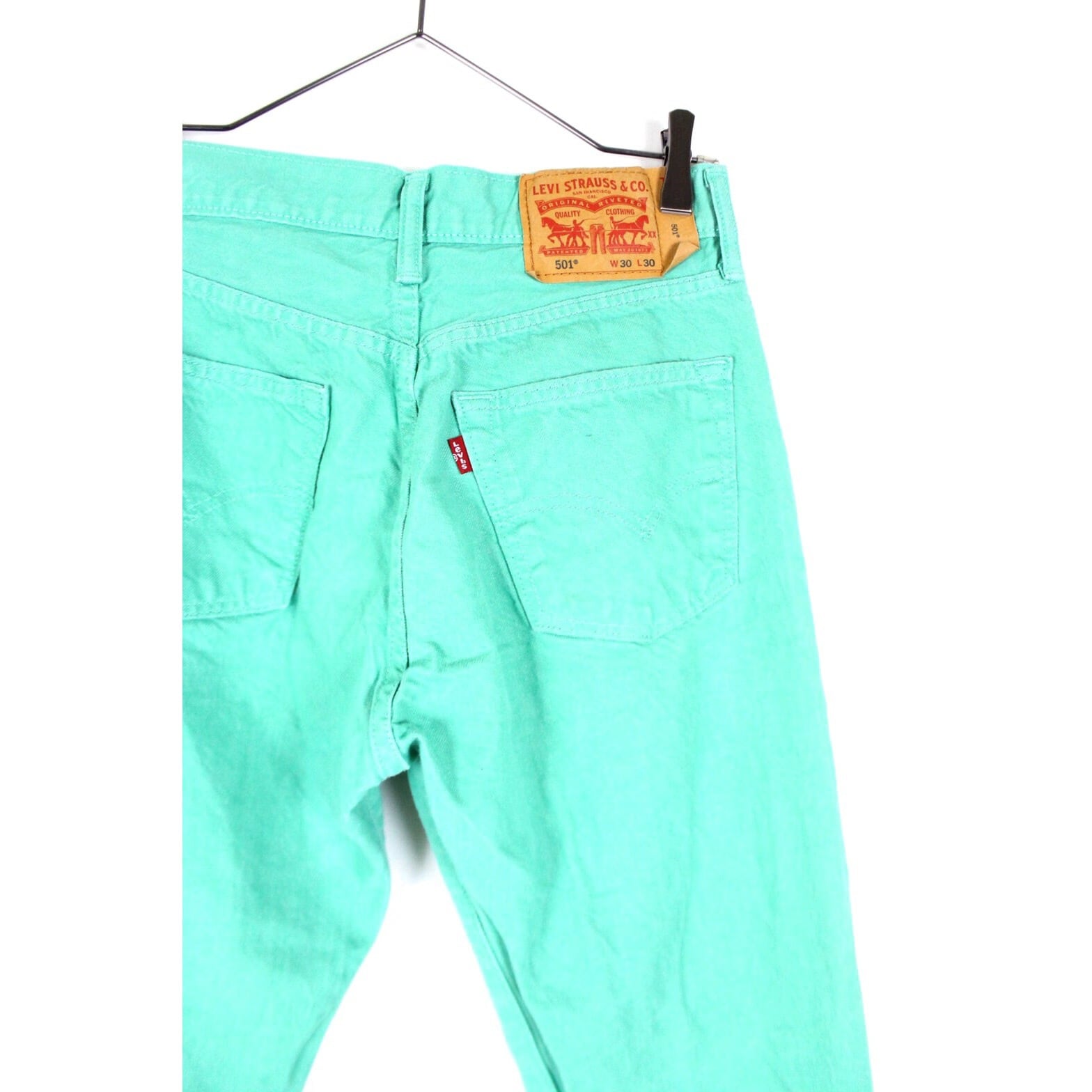 フランス製　levis501 ミントグリーン Levi's 501 ミントグリーン カラーデニムパンツ 【0124】 | cv