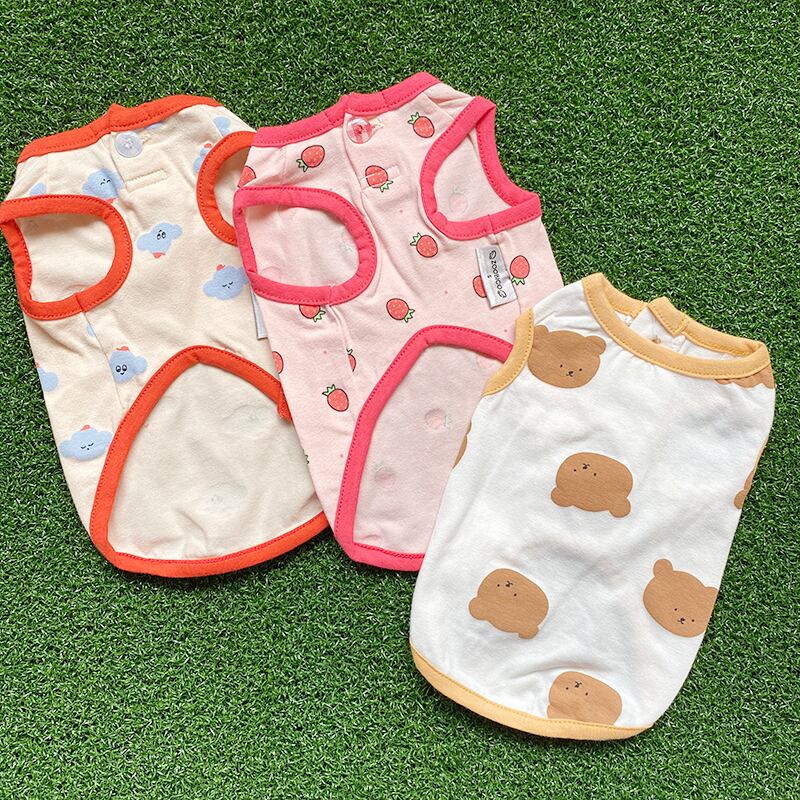 ZOOZOOノースリーブ S ~ XL 3color  /   犬服 春夏 新作 ドッグウェア 可愛い 犬の服 袖なし ワンコ服 ペット用品 top75