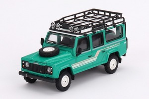 ＭＩＮＩ－ＧＴ 1/64 ランドローバー ディフェンダー 110 1985 カウンティステーションワゴン トライテンドグリーン(左ハンドル)【MGT00590-L】