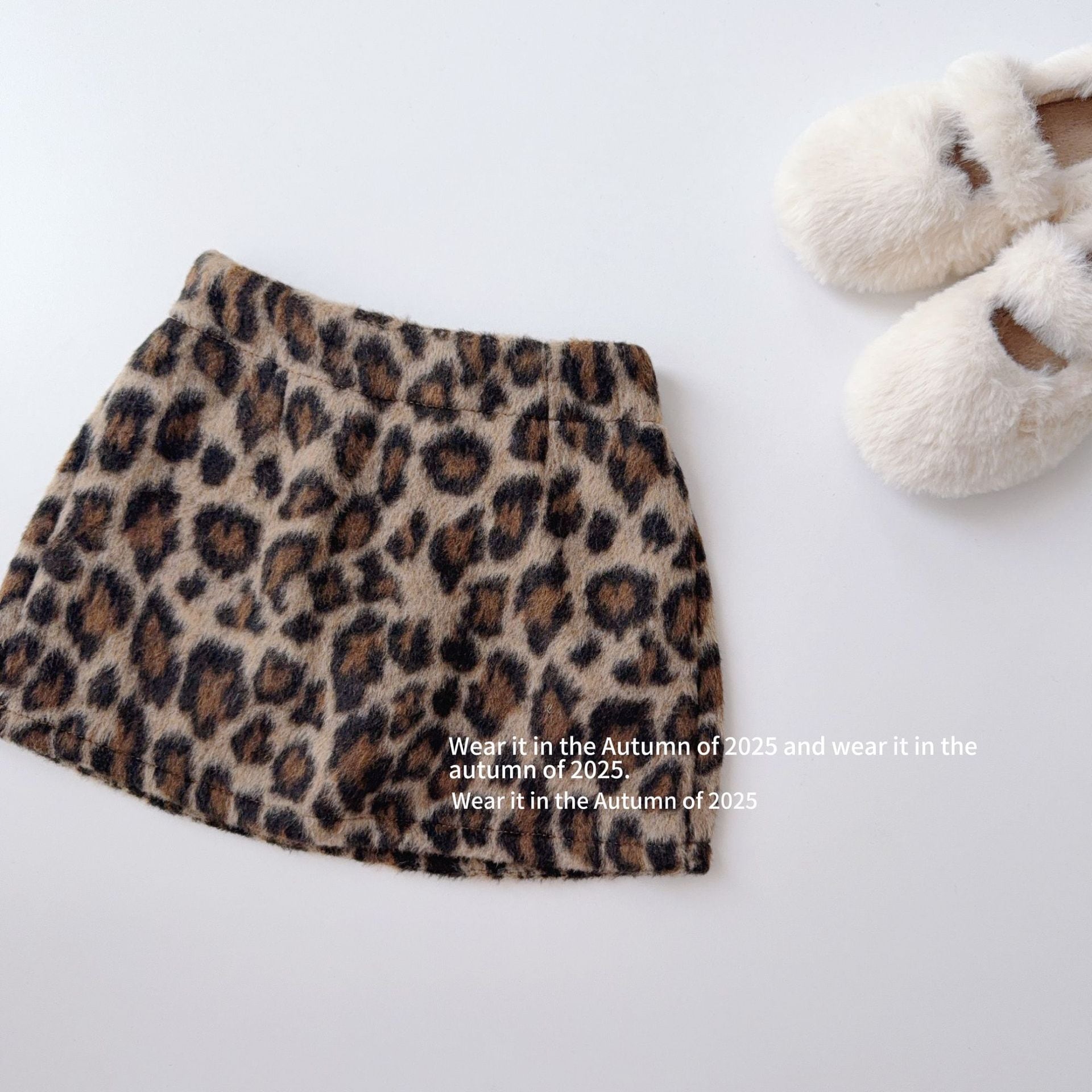 インパン付きレオパードミニスカート