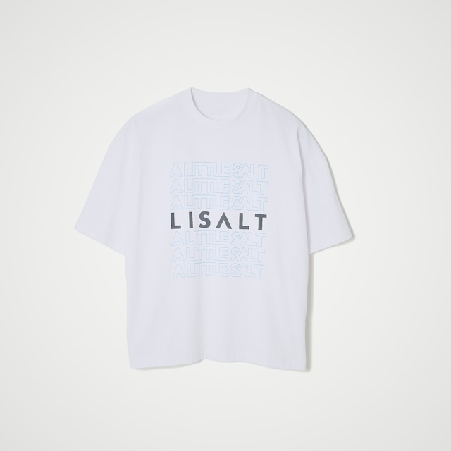 UNISEX T-SHIRT(OVERLAP LOGO)/ WHITE x BLUE