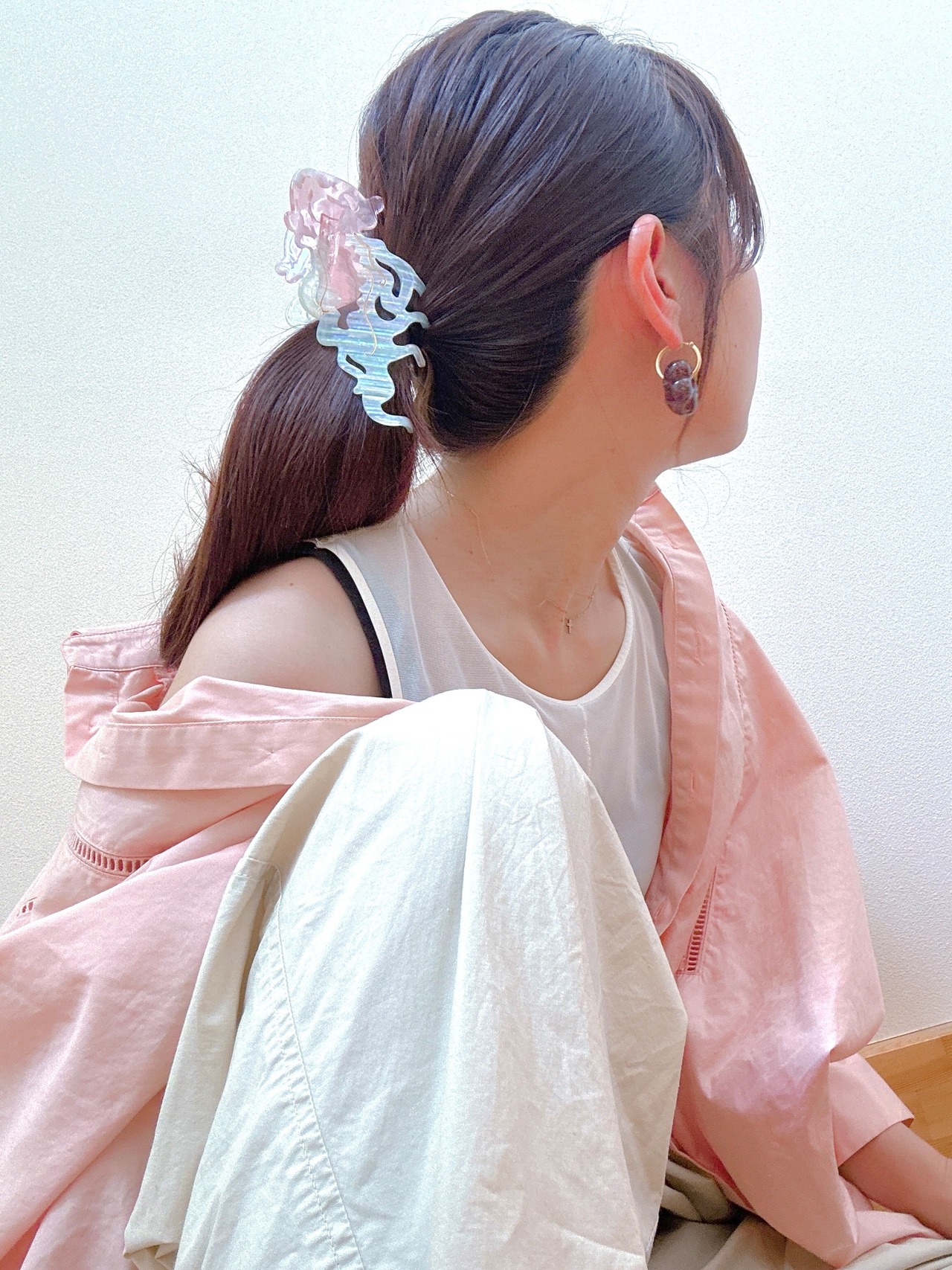 クラゲのヘアクリップ