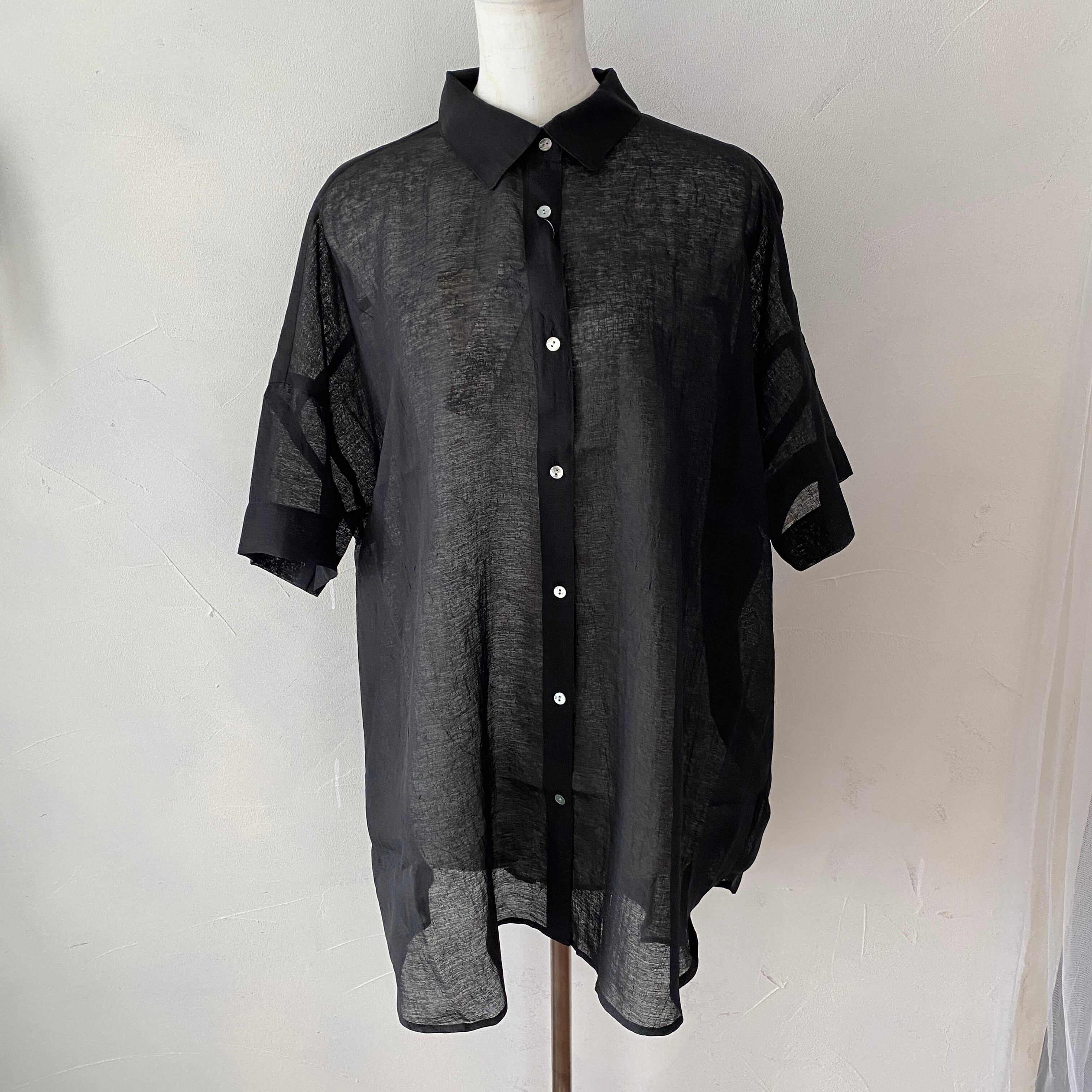 【SELECT】リネンライクバックギャザーシアーシャツ（41-0131）