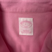 BROOKS BROTHERS ブルックスブラザーズ ノンアイロン コットン 長袖シャツ 2/ピンク/羊刺繍