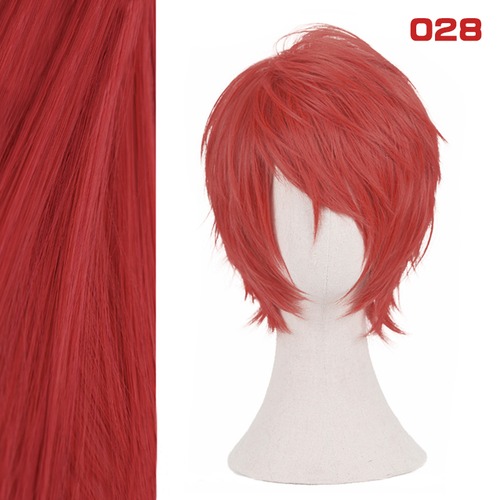 コスプレ耐熱ウィッグ ワインレッド ショートウィッグ ★暗殺教室/赤羽業 等 ★192色のバリエーション!多様キャラのコスプレに最適です! 【1304-028】 ★即納品★