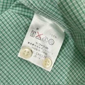 90s LACOSTE ラコステ チェック BD ボタンダウン 長袖シャツ 4/グリーン メンズ ビンテージ