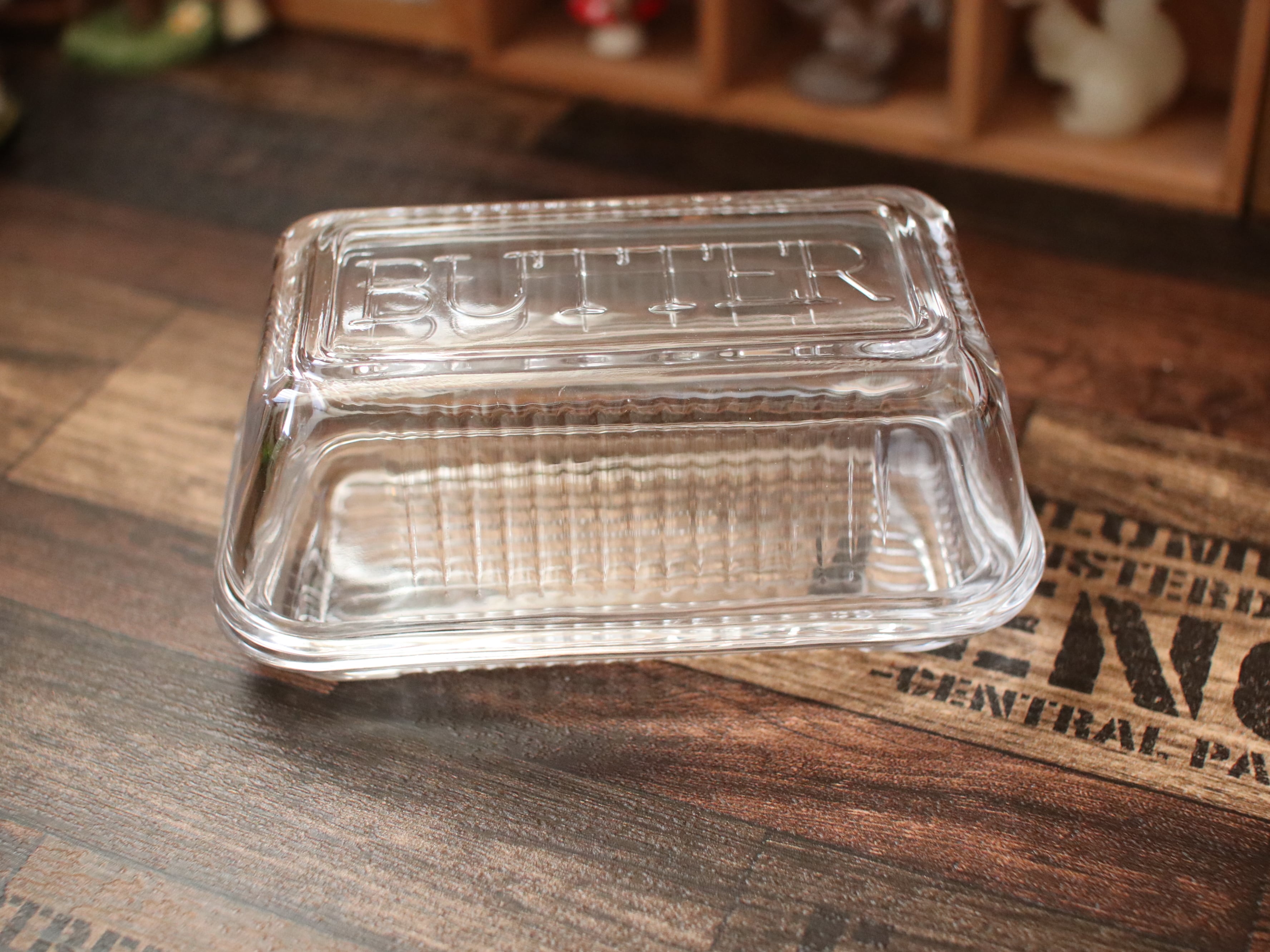 ガラス製 バターケース バターディッシュ SALUS | ウツワとザッカ ふわり