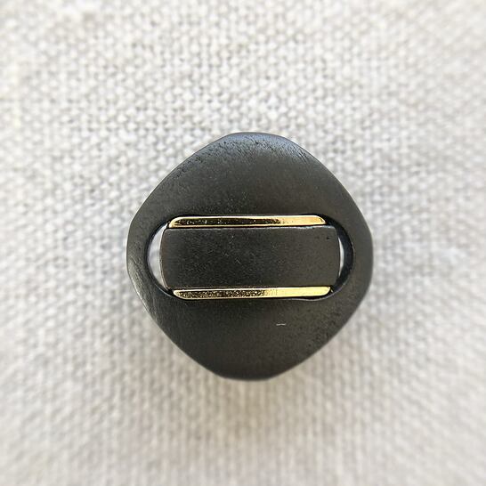 ●『2個セット』スクエア ゴールドライン×マットブラック 18㎜