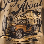 Back Print Crew Neck Long Sleeve T-Shirt ◇2color H0591