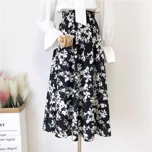 リーフ柄　ロングスカート　AJ111394-5018