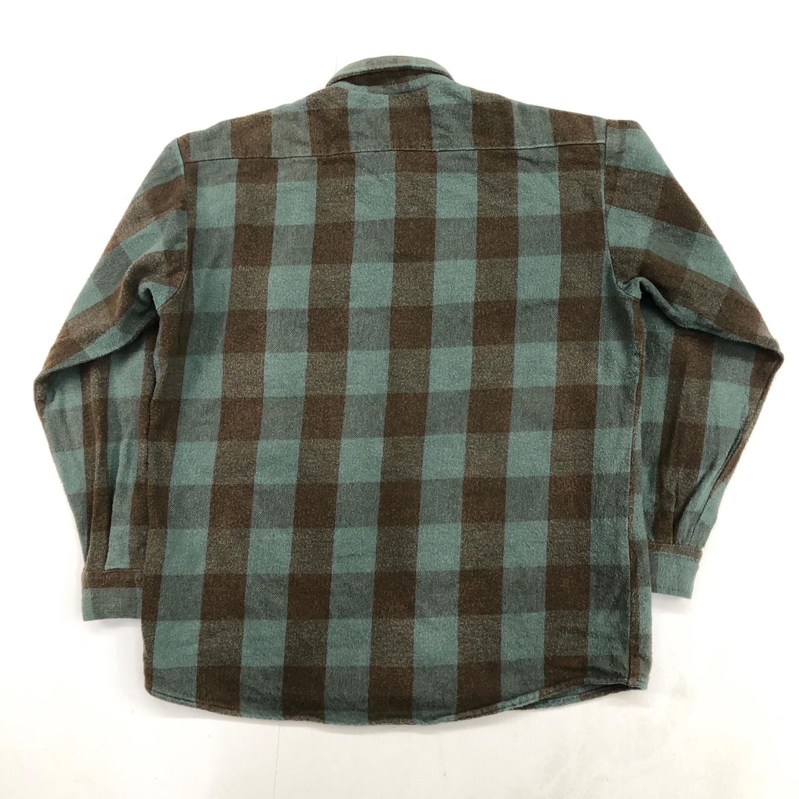 CODET 80- 90年代 USA製 ヘビーネルシャツ チェック柄 ダークブルー