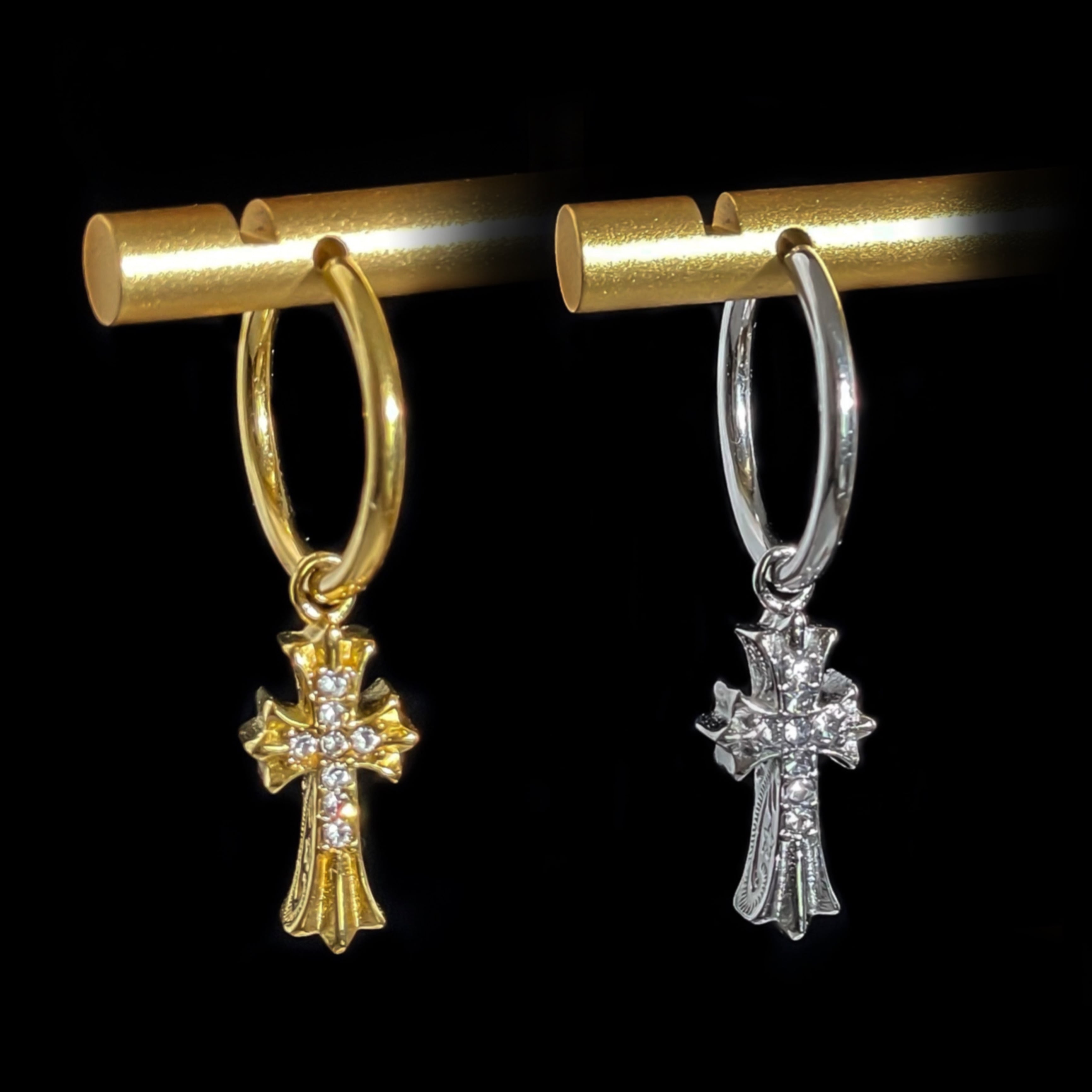 片耳のみ】316L Hawaiian cross × Hoop pierce | ✯Lucliss Jewelry✯