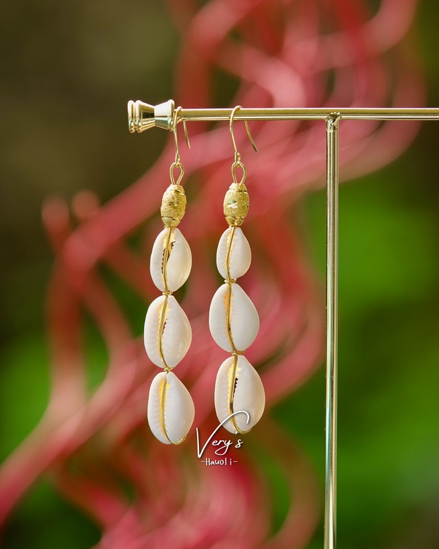 Triple Cowrie Shell Pierce【Very's Jewelry】《両耳セット》