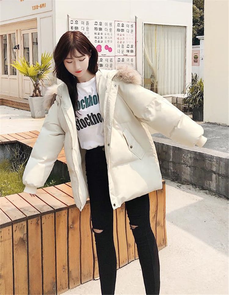 綿のコート 冬の服 韓国語バージョン 厚手 怠惰な風 綿の服 | 森のあらいぐま powered by BASE