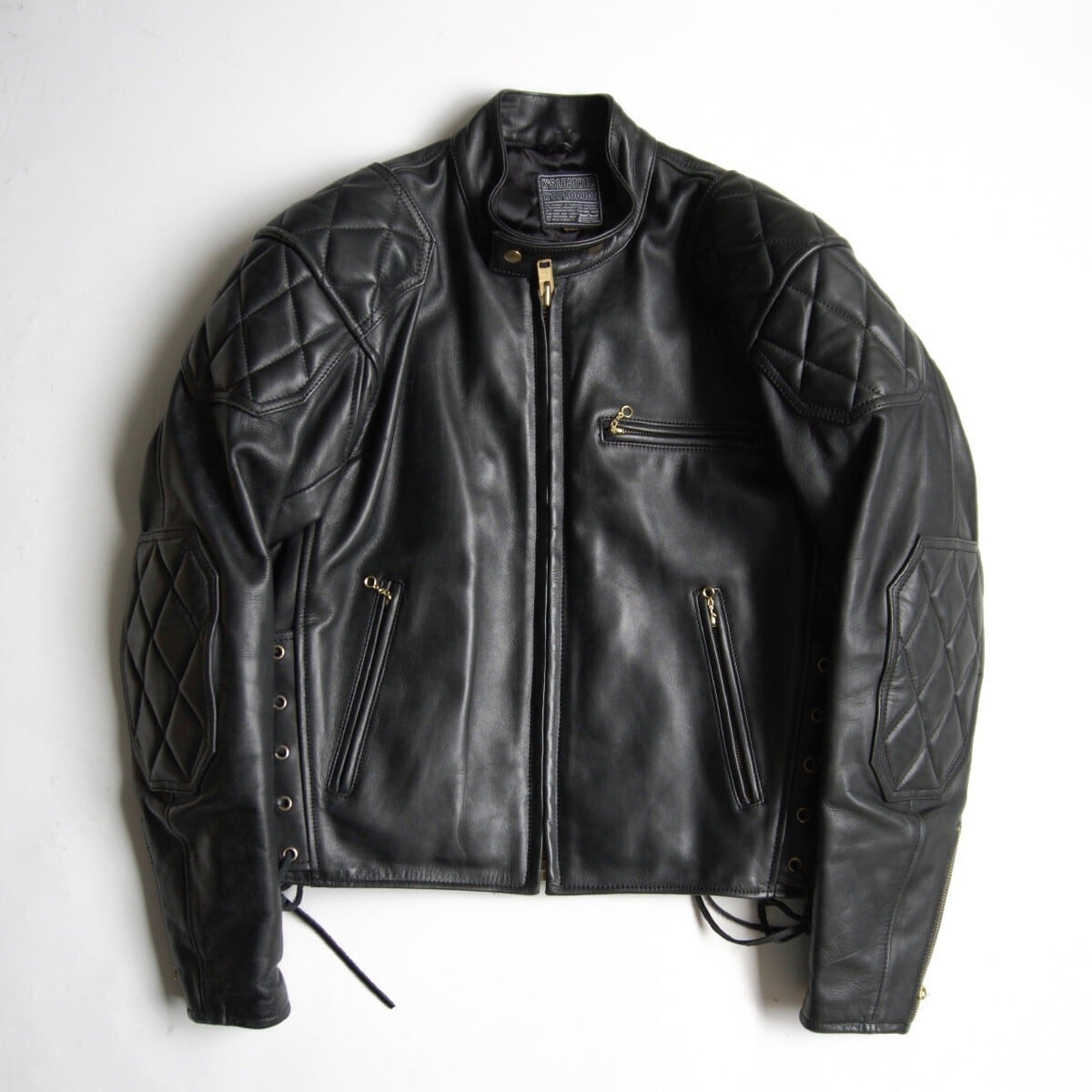 Rick Owens(リックオウエンス) intarsia leather jacket (black) | Pay ID