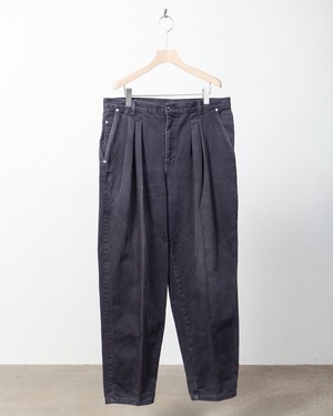 tucked baggy denim trousers