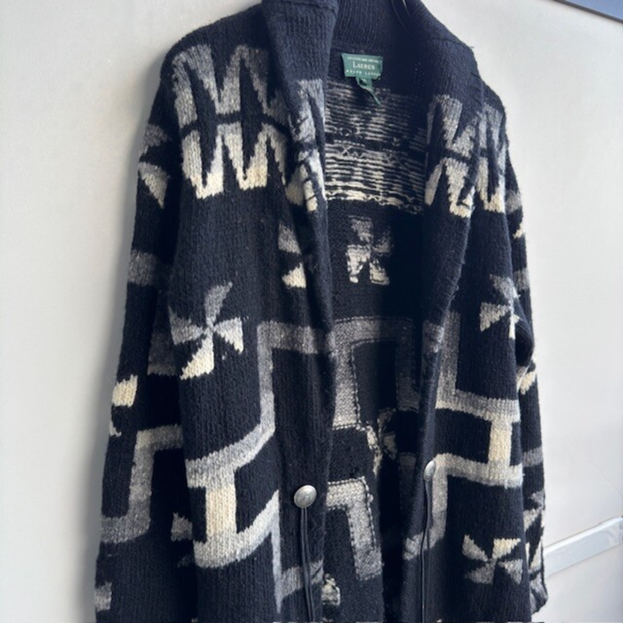 Ralph Lauren ハンドニット 風車柄 90s M 画像3