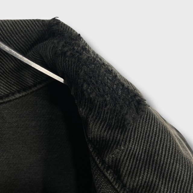 90s Lee リー ブラックデニムジャケット 4つポケットGジャン L 黒