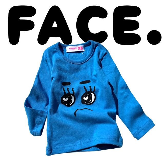 [受注生産] FACE SLIM T - Blue