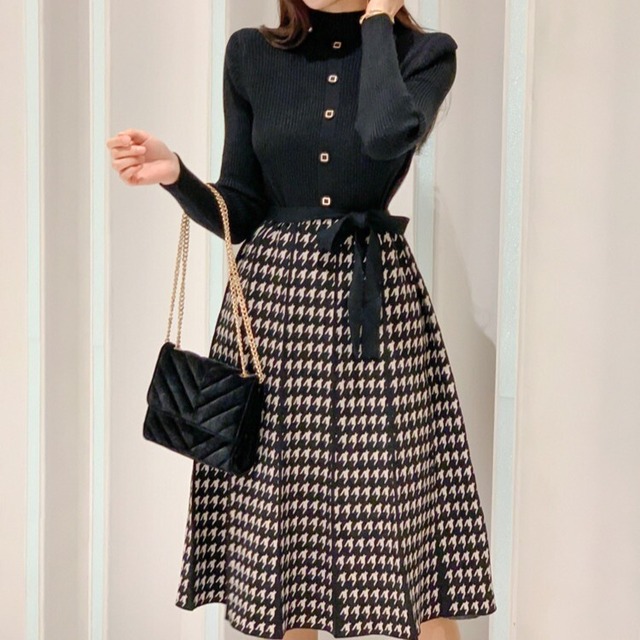 Plaid Knit Dress