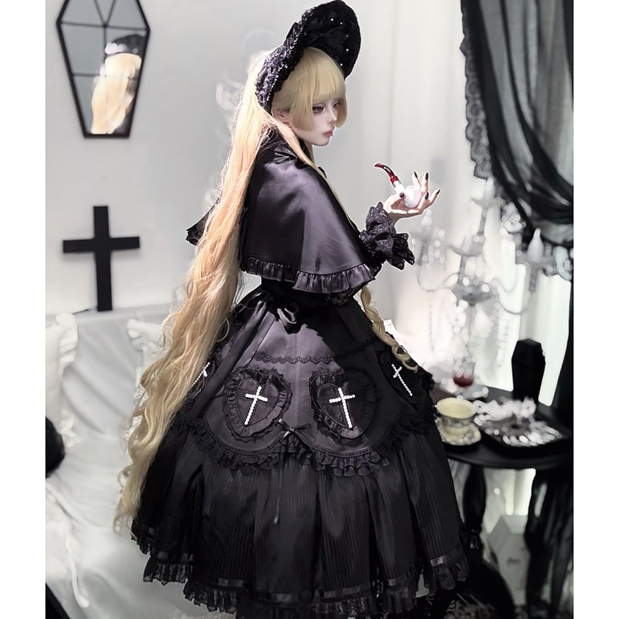 ゴスロリ ボンネット 暗黒×神秘的デザイン 闇かわいい｜WithU