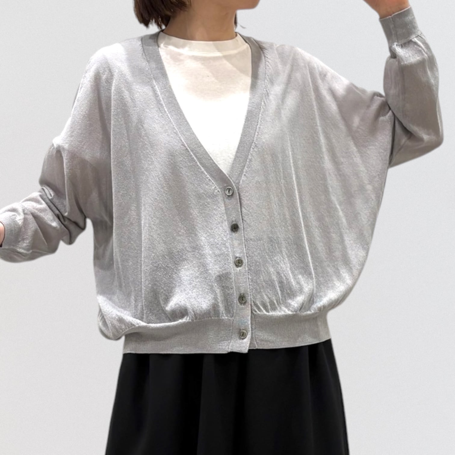 MIZUIRO INDカーディガン/プルオーバー mizuiro ind Vネックワイドカーディガン｜ MARcourt ONLINE STORE