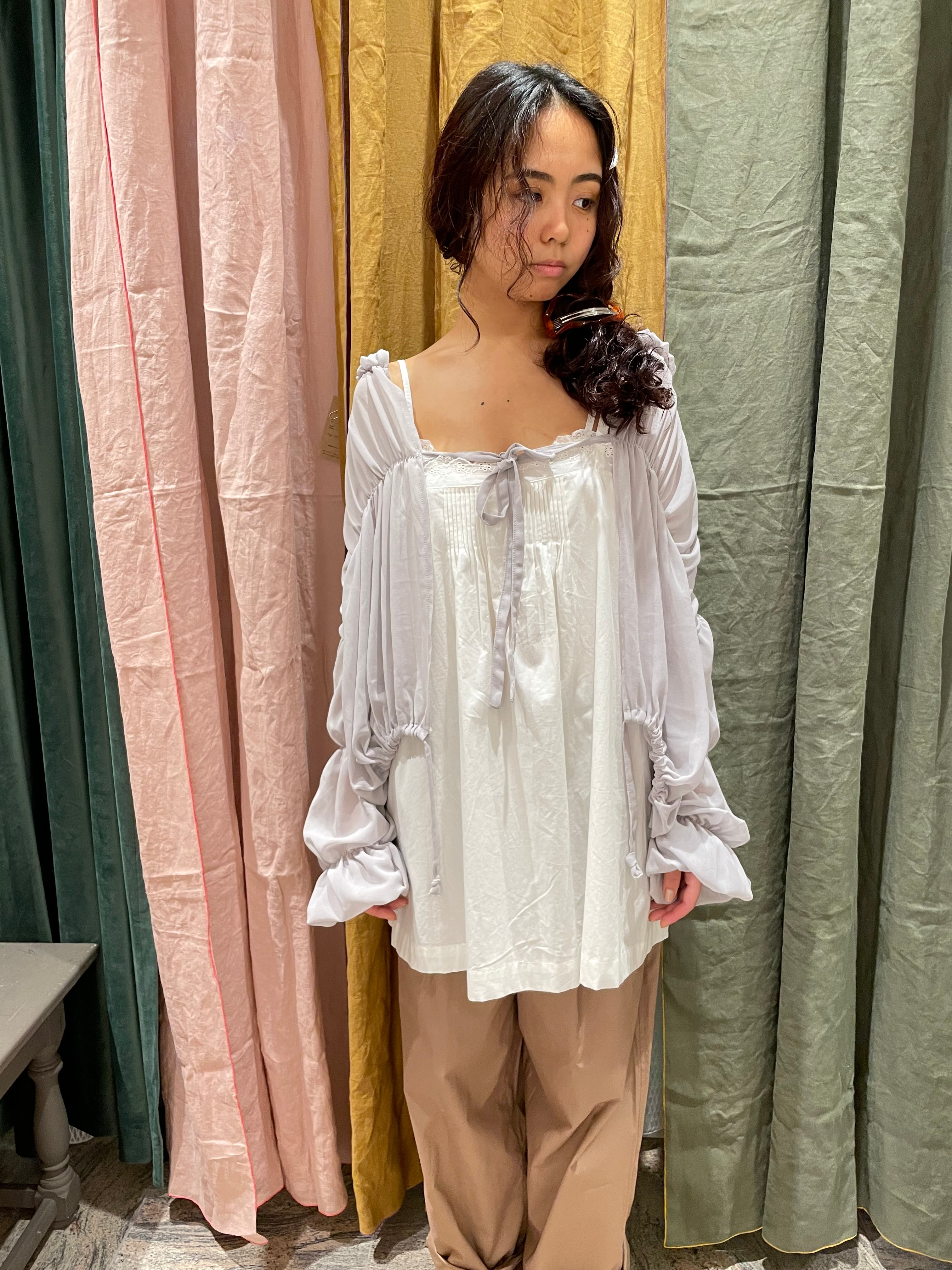 ジャケット・アウター papier gathered jacket Gathered jacket/pale blue | papier.official