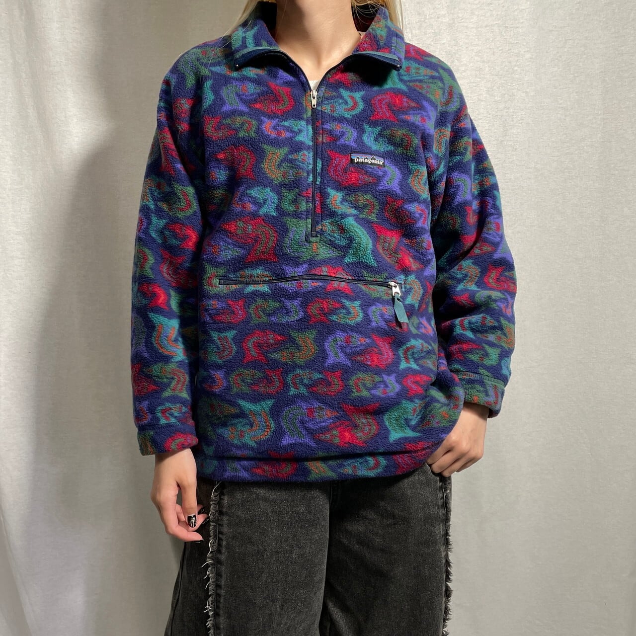97年製 USA製 patagonia パタゴニア シンチラフリースプルオーバー 総 