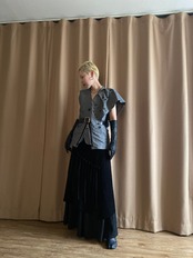 Eyelet frill design remake set jacket -4166-6