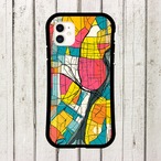 受注生産 iPhoneケース カラフルなステンドグラス都市図｜都市地図 UMAP006D