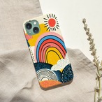 受注生産 iPhoneケース 太陽と虹アーチのZINEコラージュ｜ZINEコラージュ ZINE040C