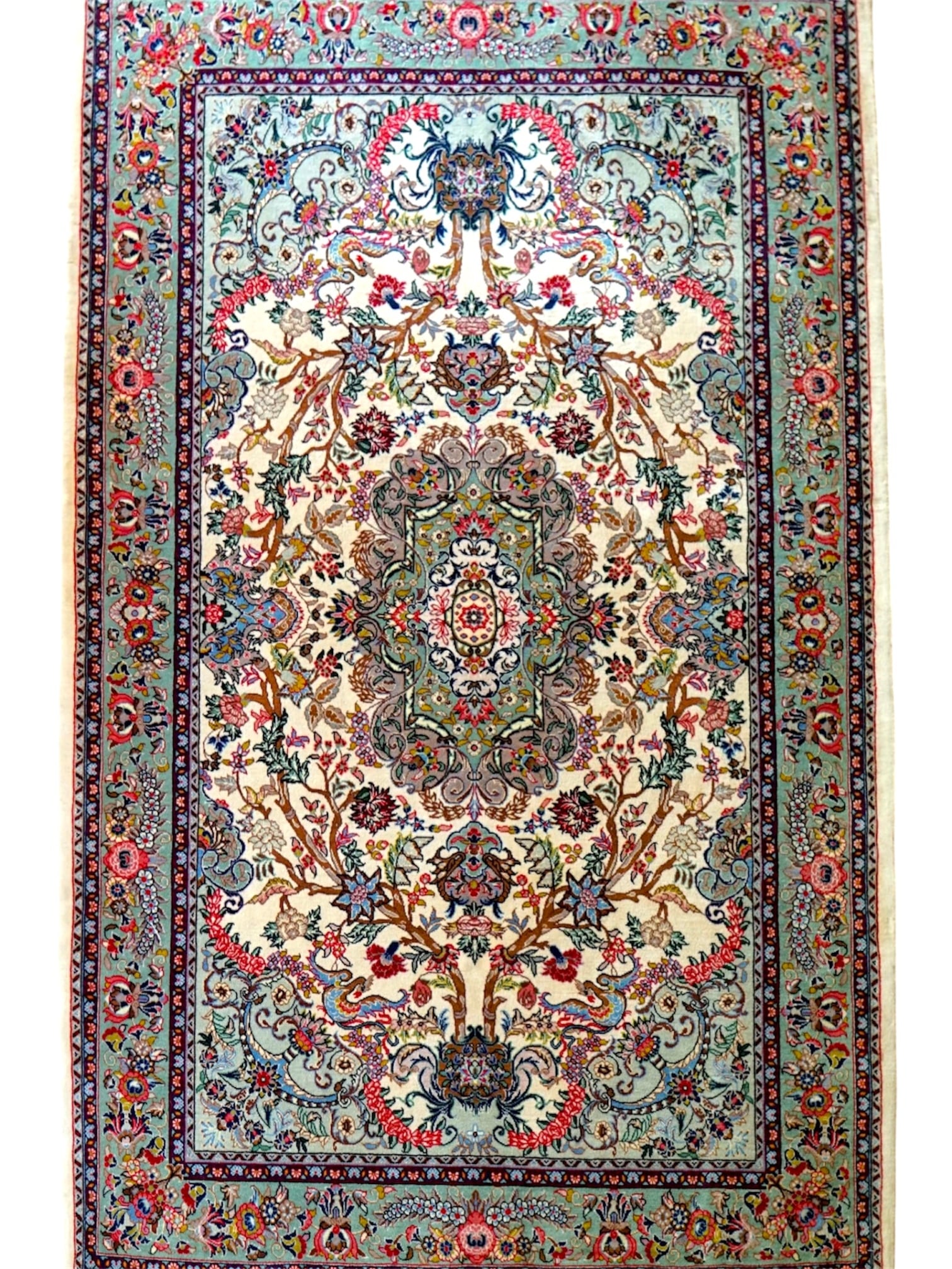 パキスタン手織り絨毯 116×78cm　シルクとウール　トライバルラグ パキスタン手織り絨毯 116×78cm トライバルラグ | Decorworks