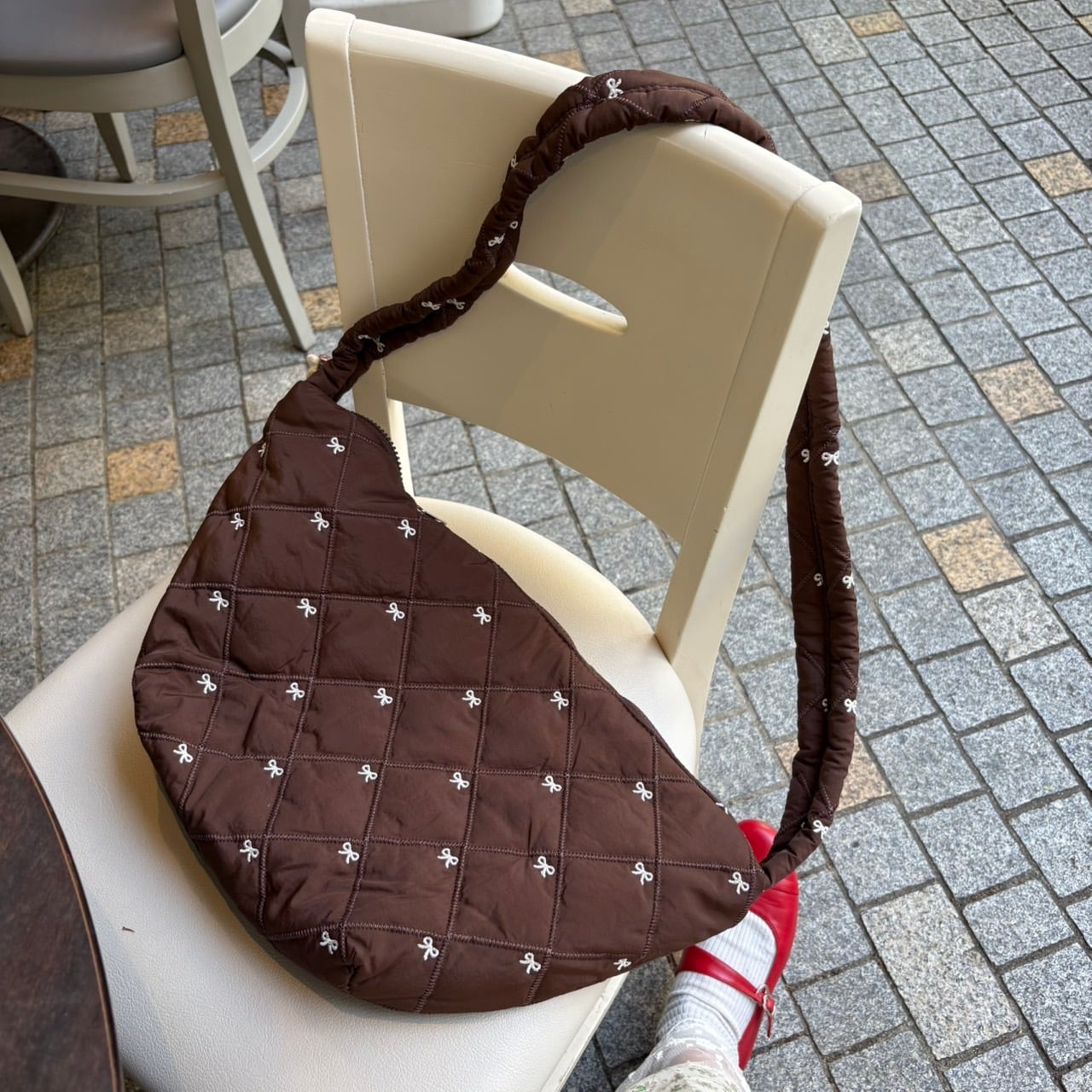 リボン刺繍三日月ショルダーバッグ_LN03409 | lanan(ラナン)