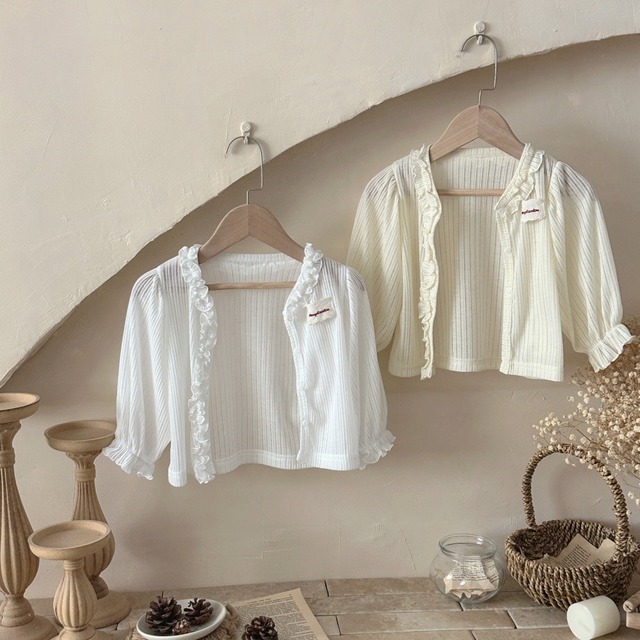 【BABY】可愛いフリルカーディガン