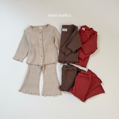ミミマーケット / mimimarket / リブカーディガン / 韓国子供服 / キッズ / 26winter〖取寄〗*S~L*