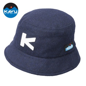 KAVU カブー キッズ ウール Kハット バケットハット ウールハット 帽子 キッズ ジュニア 子供用 アウトドア 秋冬 キャンプ おしゃれ 19823025 NAVY